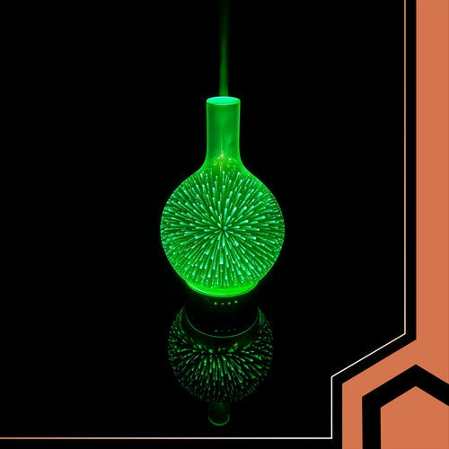 Aromadiffuser luftfuktare 200 ml ultrasonisk med LED-ljus, 3 oljor