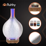 Aromadiffuser luftfuktare 200 ml ultrasonisk med LED-ljus, 3 oljor