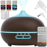 Aromadiffuser luftfuktare 400 ml med joniserare LED brun