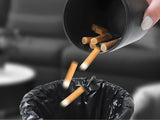 Askfat för bil 13x6 cm med cigarettsläckare och hållare svart