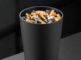 Askfat för bil 13x6 cm med cigarettsläckare och hållare svart