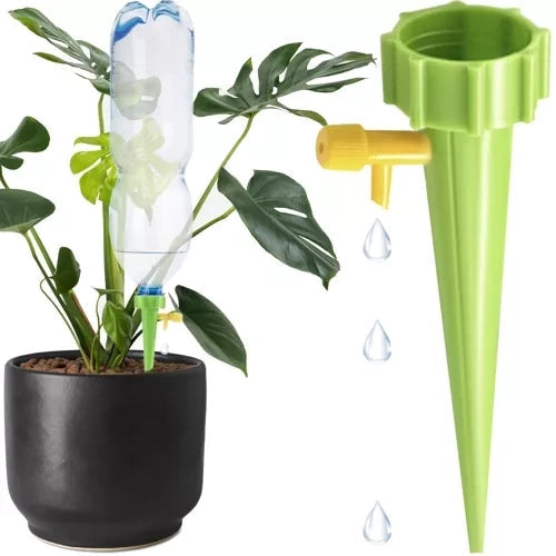 Automatisk bevattningsspik för växter, för 1,5 L flaska, grön