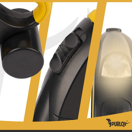 Automatiskt hundkoppel 5 m med LED-ficklampa & påshållare 10-25 kg