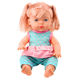 Babydocka 30 cm med ljud och nappflaska, turkos outfit, inkl. AG13