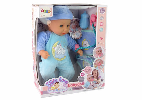 Babydocka 38 cm med ljud och nappflaska, tillbehör, 3+ år