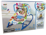 Babygunga/gungstol med musik & vibration, blå zebra, 0-3 år 18 kg