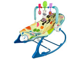 Babygunga/gungstol med musik & vibration, blå zebra, 0-3 år 18 kg