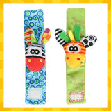 Babyrasselset 4 delar handband och strumpor med rassel 0+