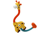 Badleksak badsprinkler giraff med sugkoppar 360° roterbar, 18+ mån
