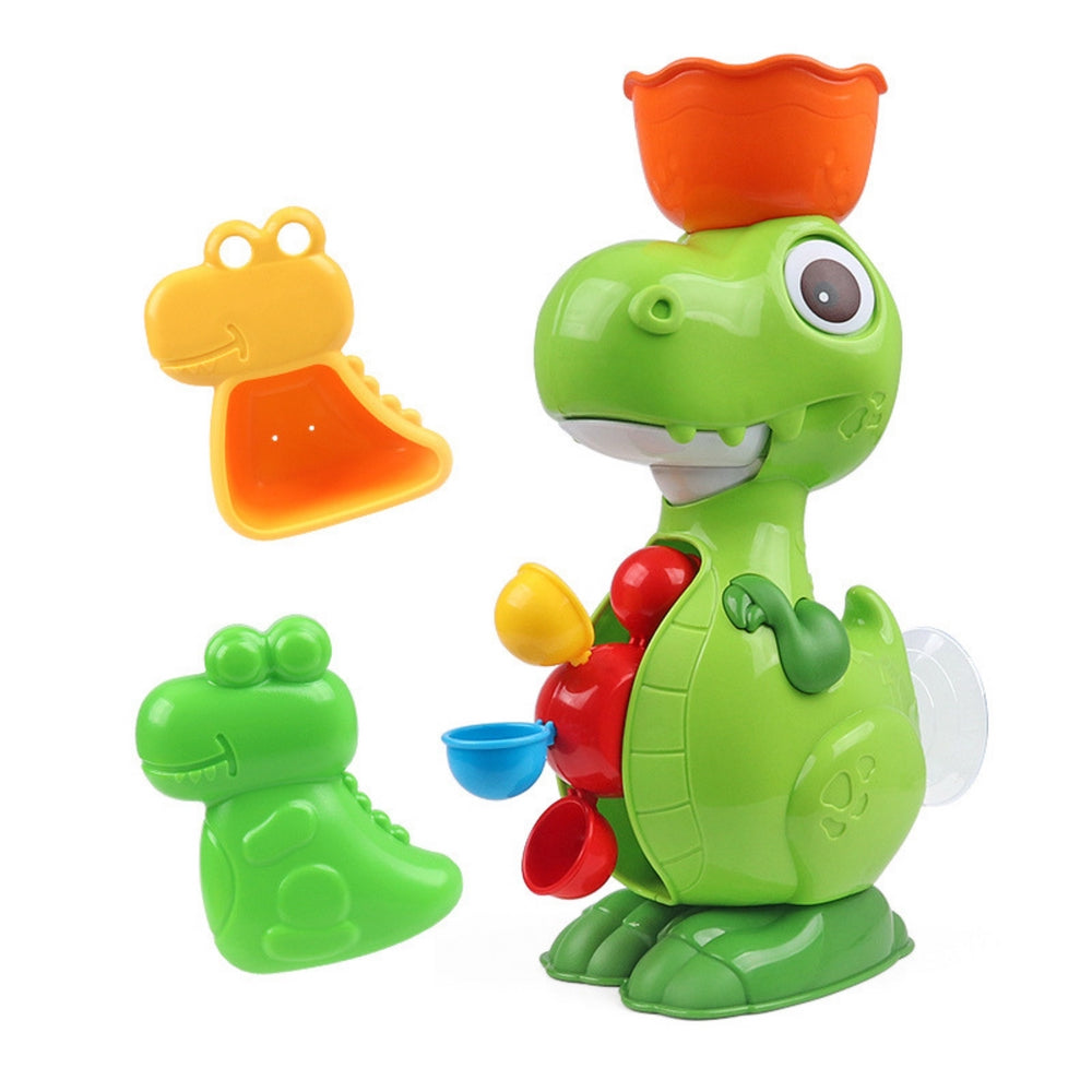 Badleksak dinosaurie set med fångstnät och flytleksaker, plast
