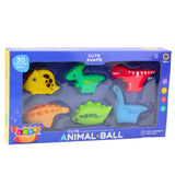 Badleksaker dinosaurier i mjukt gummi med pip, 6-pack, 18+ mån