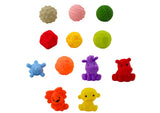 Badleksak gummiblock set 20 delar 5 cm, från 6 månader CE EN71