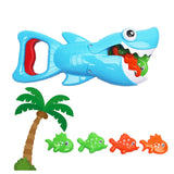 Badleksakset haj med flytande plastfiskar och växter, 30 cm