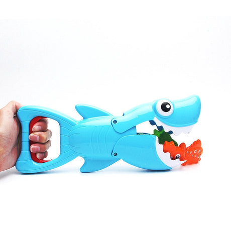 Badleksakset haj med flytande plastfiskar och växter, 30 cm