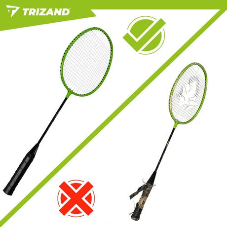 Badmintonset 8 delar med 4 racketar, 3 fjädrar och väska