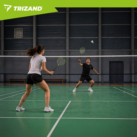 Badmintonset 9 delar med 2 racketar, 6 fjädrar och väska