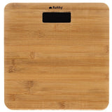 Badrumsvåg LCD 180 kg bambu, kg/lb, 28x28 cm, 2x AAA