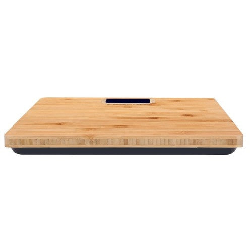 Badrumsvåg LCD 180 kg bambu, kg/lb, 28x28 cm, 2x AAA