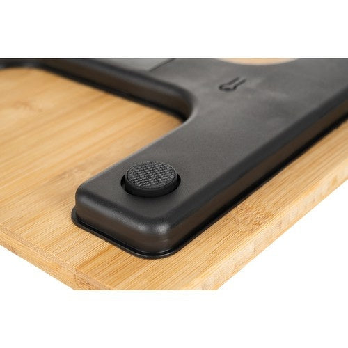 Badrumsvåg LCD 180 kg bambu, kg/lb, 28x28 cm, 2x AAA