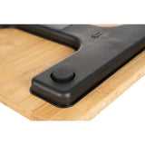 Badrumsvåg LCD 180 kg bambu, kg/lb, 28x28 cm, 2x AAA