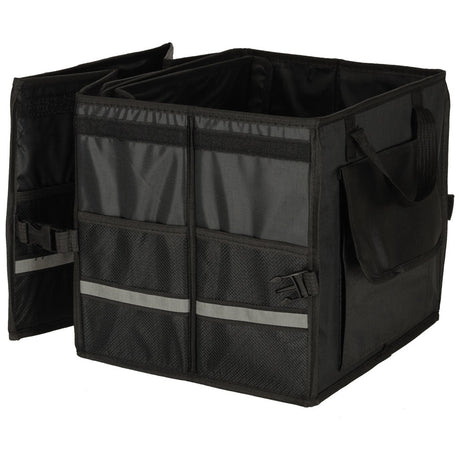 Bagageorganisatör bil 50L 60x35x30 cm med lock reflexband svart