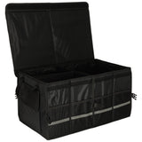 Bagageorganisatör bil 50L 60x35x30 cm med lock reflexband svart
