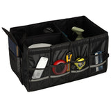 Bagageorganisatör bil 50L 60x35x30 cm med lock reflexband svart