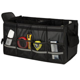 Bagageorganisatör bil 50L 60x35x30 cm med lock reflexband svart