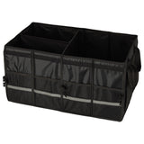 Bagageorganisatör bil 50L 60x35x30 cm med lock reflexband svart