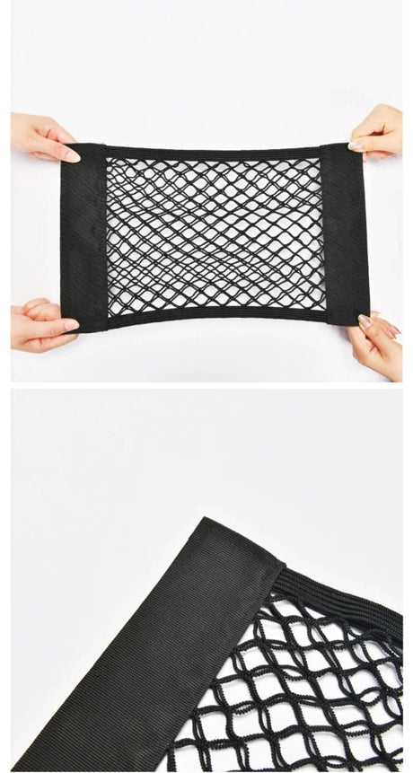 Bagagerumsnät/organisatör 20x26 cm med 1 ficka inkl. monteringskit