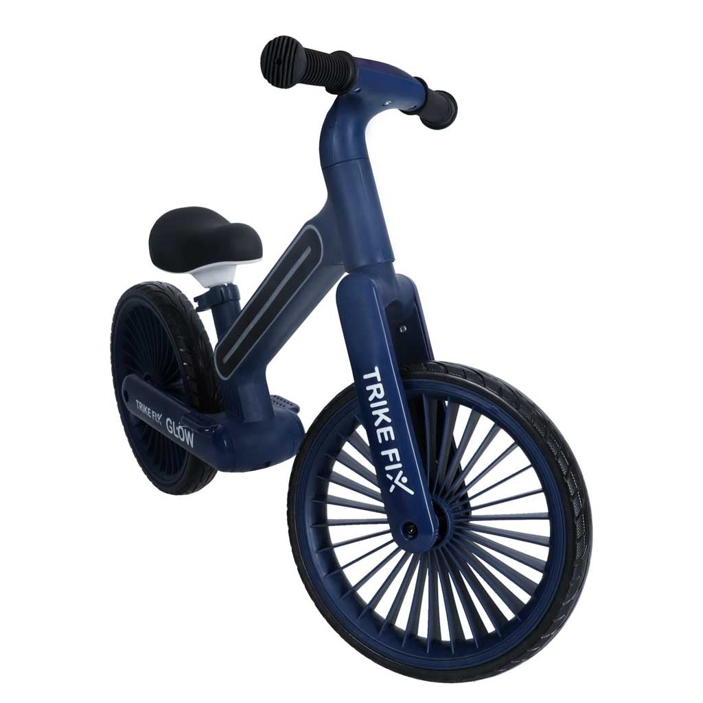 Balanscykel 12" med LED-ljus 20 lägen, marinblå, 2+ år