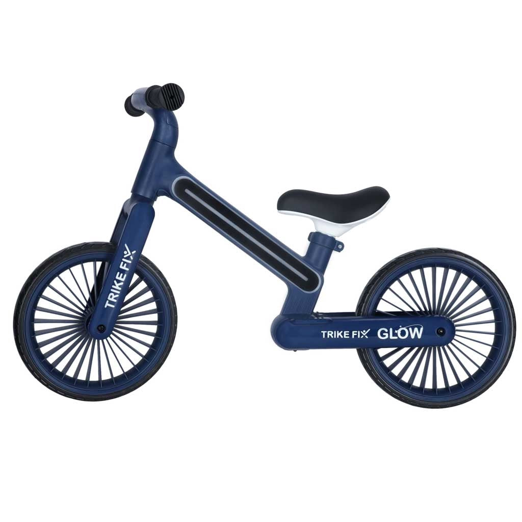 Balanscykel 12" med LED-ljus 20 lägen, marinblå, 2+ år
