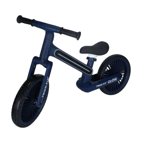 Balanscykel 12" med LED-ljus 20 lägen, marinblå, 2+ år