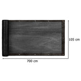 Balkongskydd insynsskydd i PVC-nät svart 105x700 cm med buntband