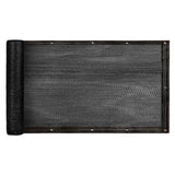 Balkongskydd insynsskydd i PVC-nät svart 105x700 cm med buntband
