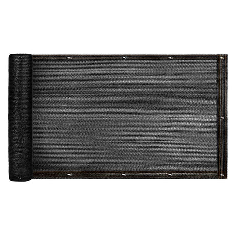 Balkongskydd insynsskydd i PVC-nät svart 105x700 cm med buntband