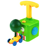 Ballongdriven leksaksbil med pumpstation groda, 2 bilar + 10 ballonger