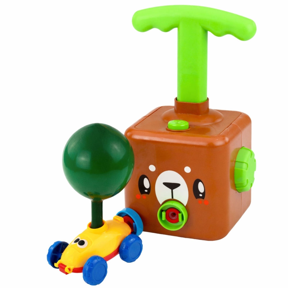 Ballongraket leksaksset med pumpstation, 2 bilar och 10 ballonger