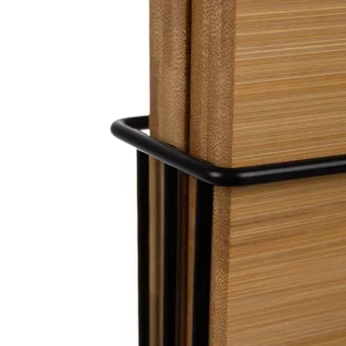 Bambuskärbrädor 4-pack med stativ 28x20 cm