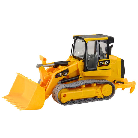 Bandgående bulldozer leksak med rörlig skopa 46 cm plast 3+