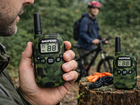Baofeng BF-T6 walkie talkie set 2-pack 2 km grön kamouflage