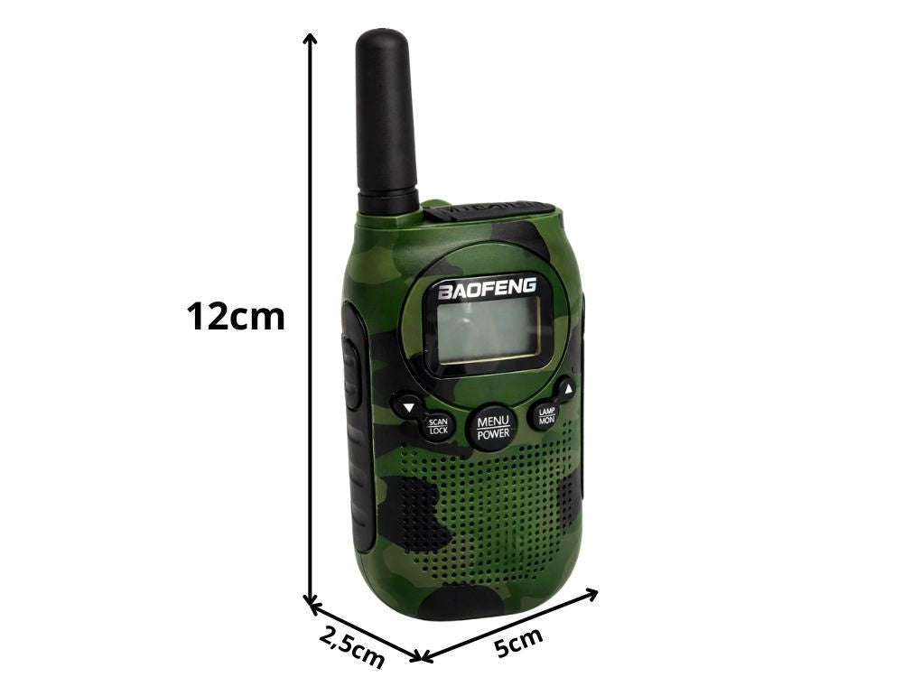 Baofeng BF-T6 walkie talkie set 2-pack 2 km grön kamouflage