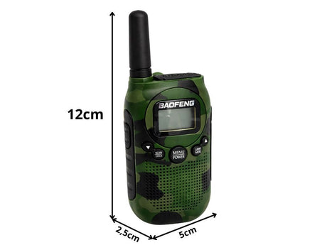 Baofeng BF-T6 walkie talkie set 2-pack 2 km grön kamouflage