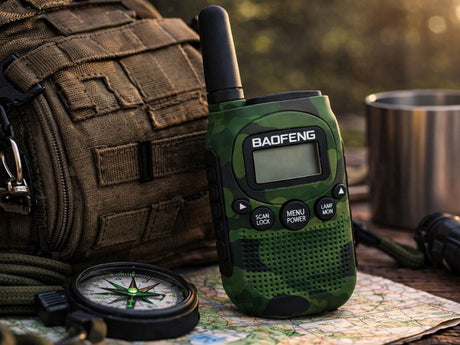 Baofeng BF-T6 walkie talkie set 2-pack 2 km grön kamouflage