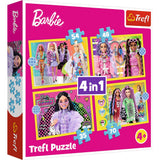 Barbie 4-i-1 barnpussel 35-70 bitar 4 motiv 285x205 mm från 4 år