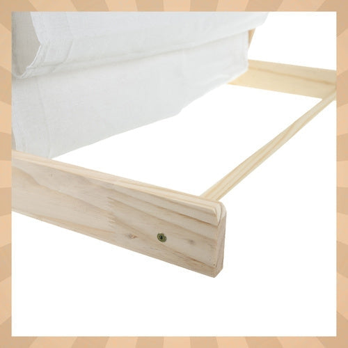 Barnbokhylla i trä/tyg 6 fack 79 cm natur 79x62,5x30 cm
