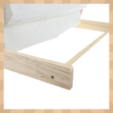 Barnbokhylla i trä/tyg 6 fack 79 cm natur 79x62,5x30 cm