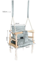 Barngunga inomhus/utomhus från 12 mån, grå, max 25 kg 34x34x26