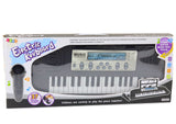 Barnkeyboard 37 tangenter med mikrofon och stativ, 4 ljud, 3+ år