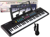 Barnkeyboard 61 tangenter med mikrofon och nothållare, från 3 år